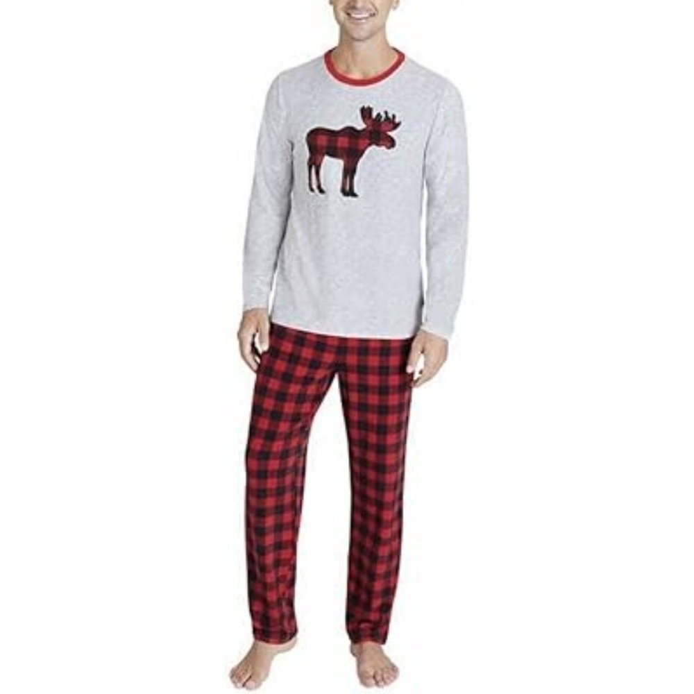 Eddie Bauer Red and Black Plaid Joggers